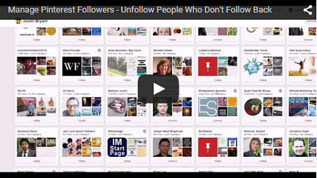 manage pinterest followers unfollow people who don't follow back