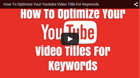 how to optimize your youtube video title for keywords