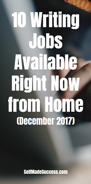 10 Writing Jobs Available Right Now from Home (Dec. 2017)