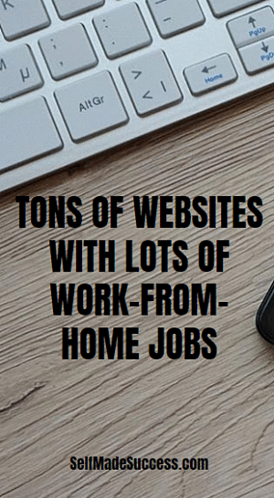 tons of websites with lots of work from home jobs