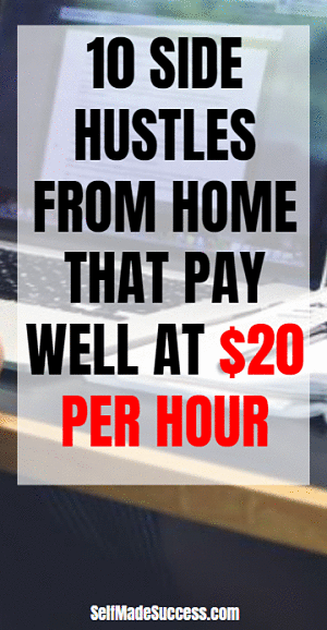 10 side hustles from home that pay well at $20 per hour
