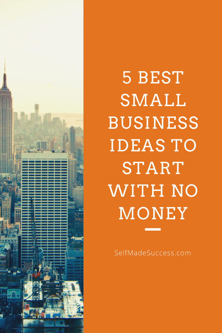 5 Best Small Business ideas to Start with No Money 2020 - Self-Made Success