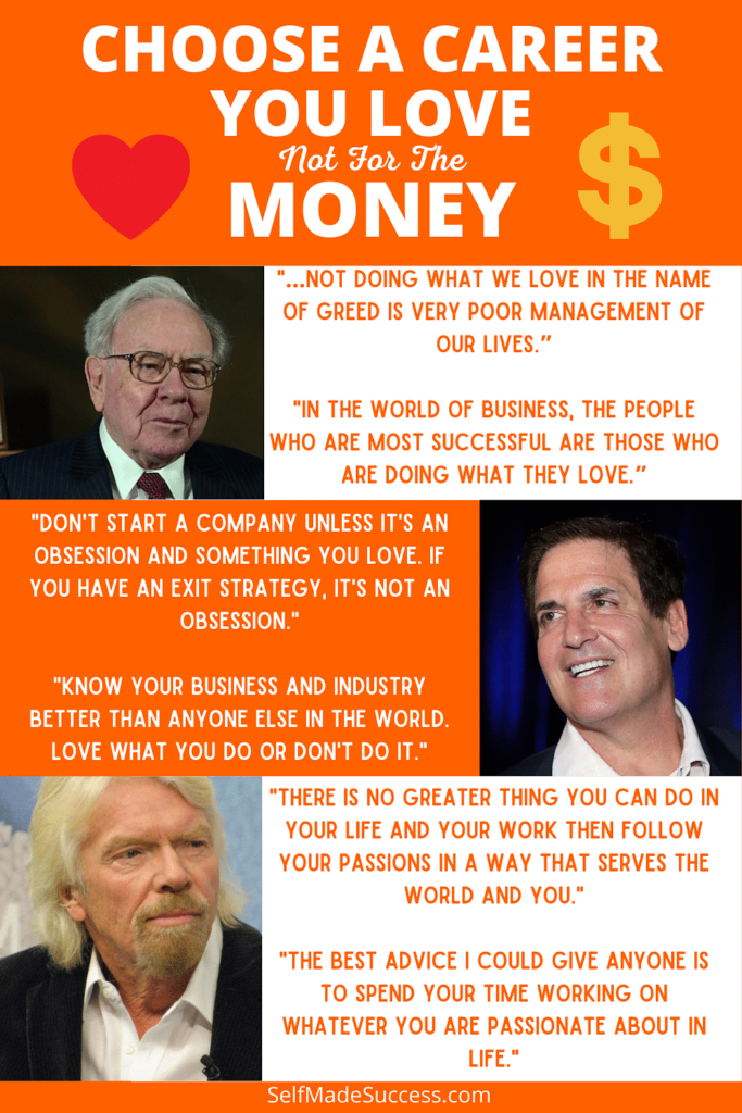 Choose a Career You Love, Not for the Money